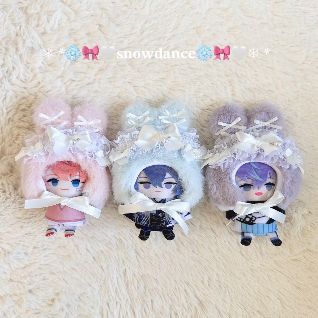 【ピンク2・ブルー】にじぱぺっと ぬい服 10cm 帽子 着ぐるみ ボンネット