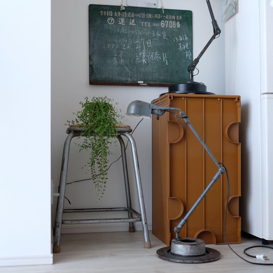 1970年代 フランス 工業用 メタル木座面 スツール オリジナルvintage