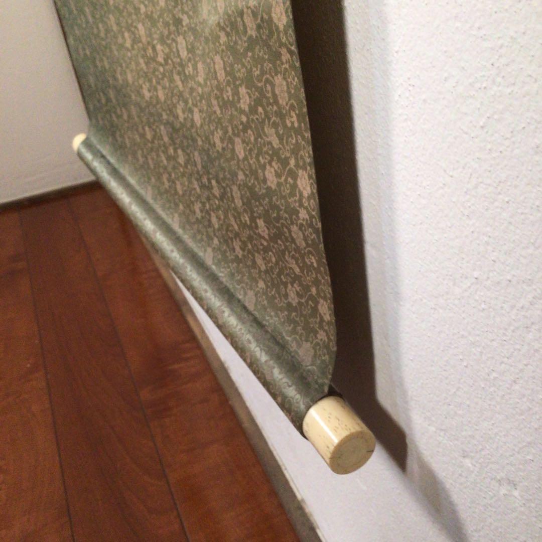 No4215 掛軸　鈴木松年　芭蕉双鶏図　着色絹本　合箱　水墨画　送料無料