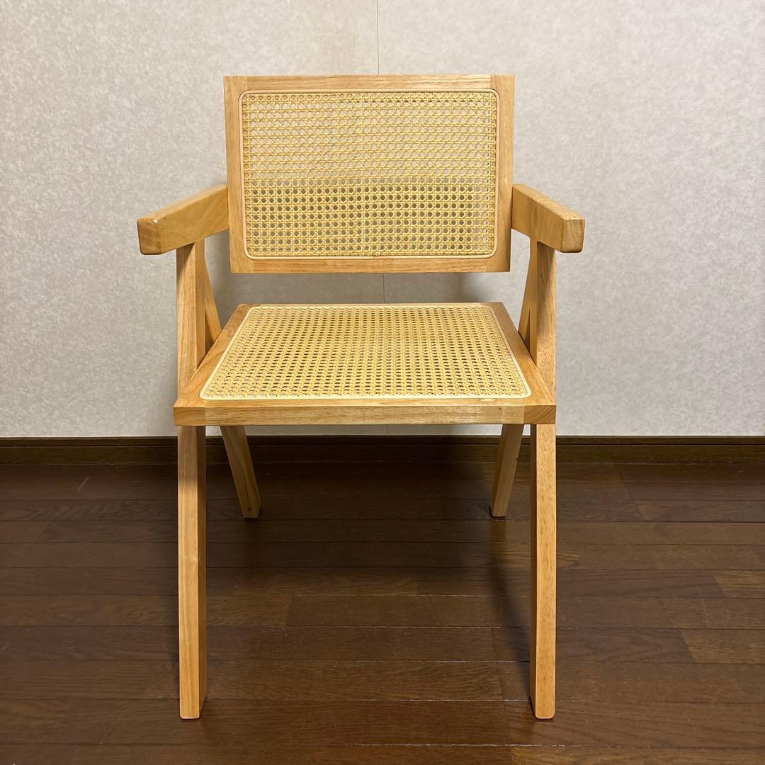 【美品】ピエールジャンヌレ ダイニングチェア アームチェア リプロダクト品 ②