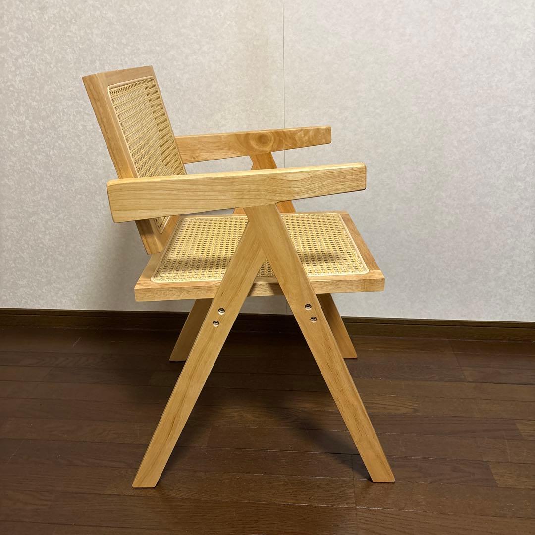 【美品】ピエールジャンヌレ ダイニングチェア アームチェア リプロダクト品 ②