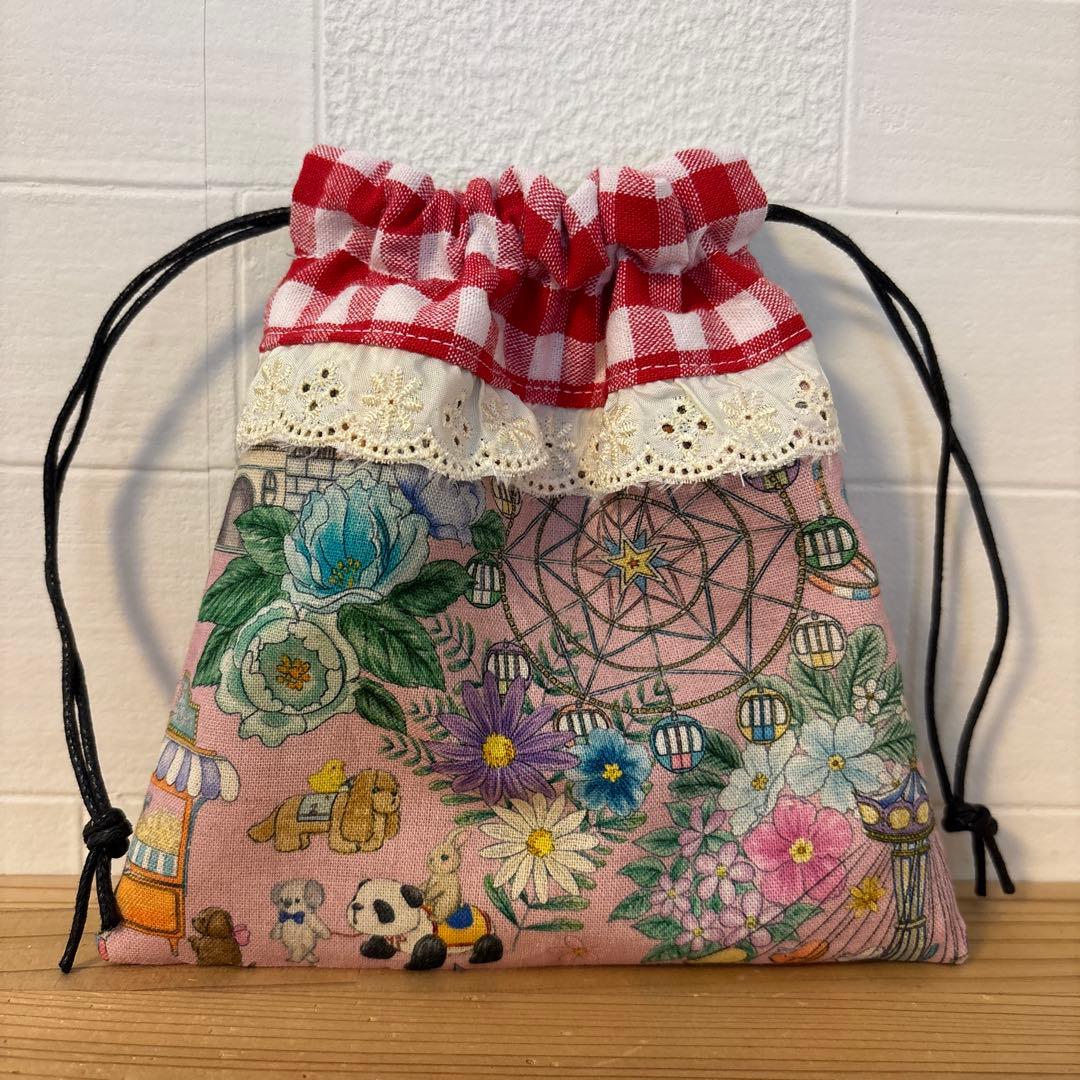 感謝価格　SALE 新作生地　ユキエモン　巾着　ハンドメイド　小物入れ