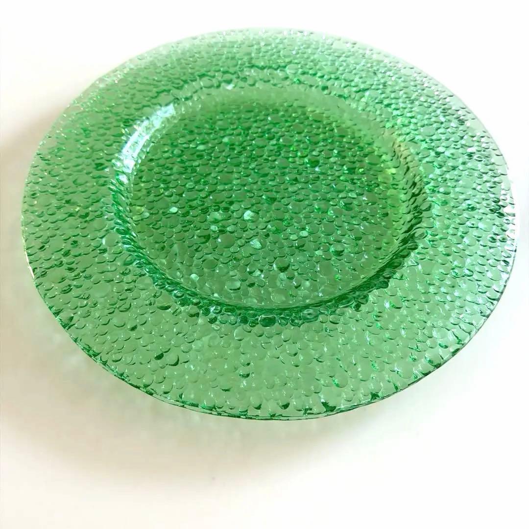 (新品) Droplets ドロップレット ガラス　大皿 (2枚セット)