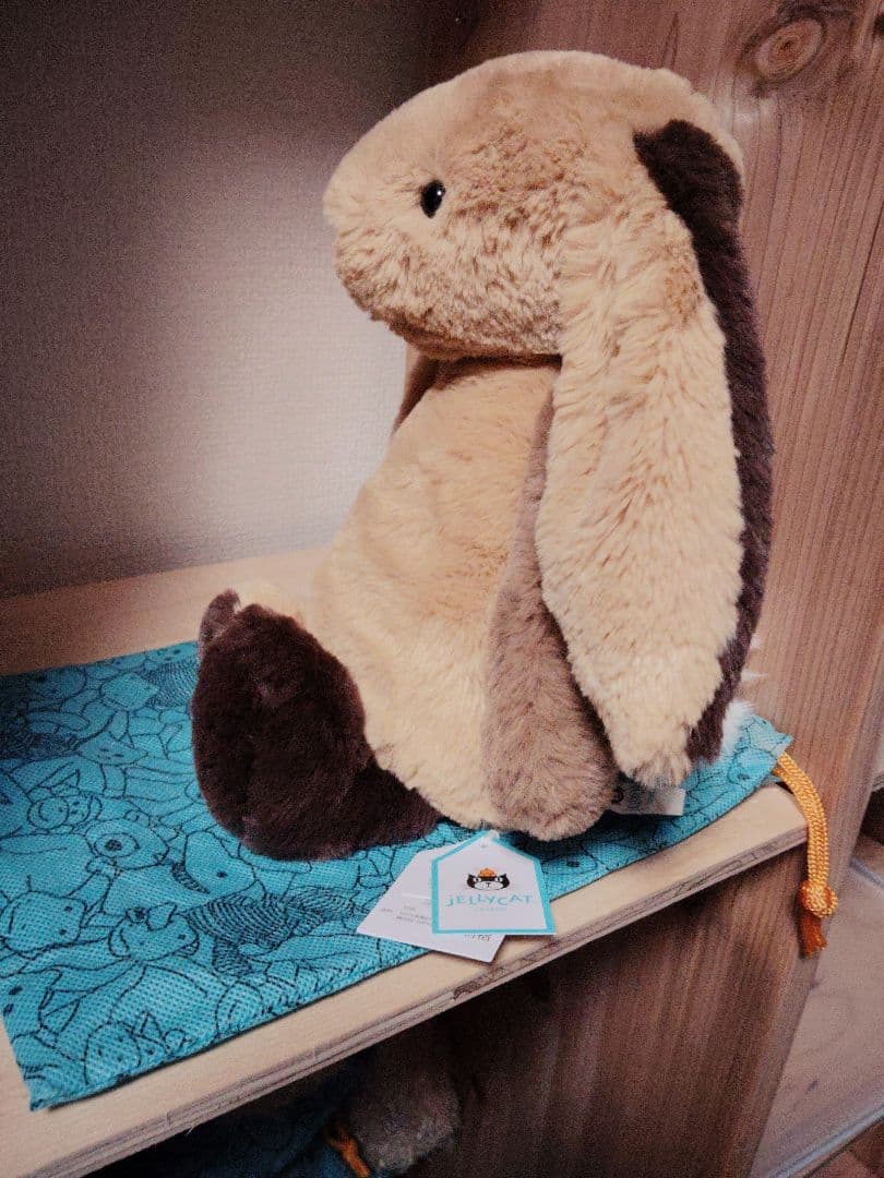  バシュフル パッチワーク ブラウン バニー ぬいぐるみ