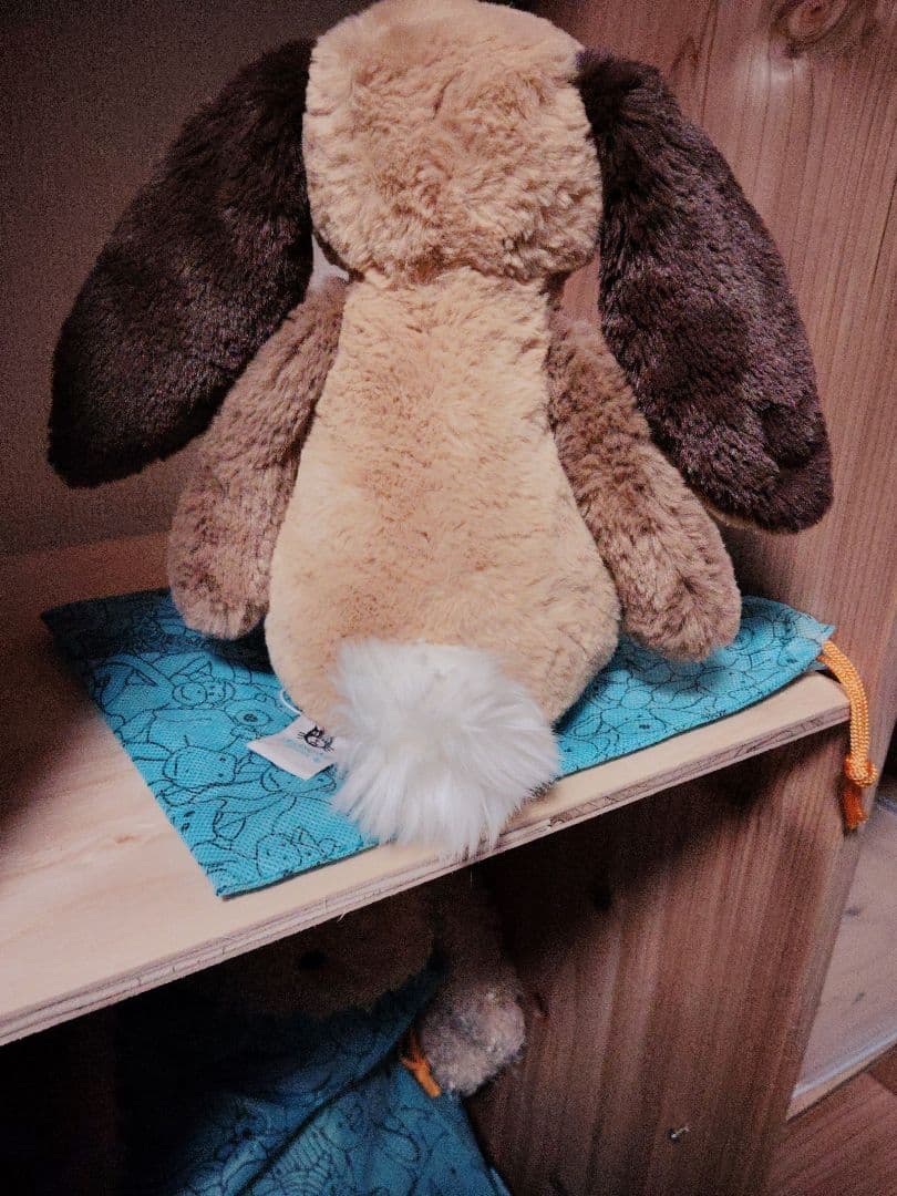 バシュフル パッチワーク ブラウン バニー ぬいぐるみ