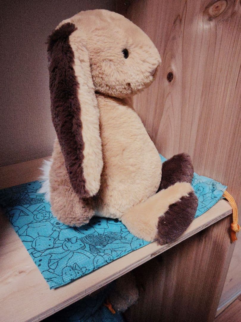  バシュフル パッチワーク ブラウン バニー ぬいぐるみ