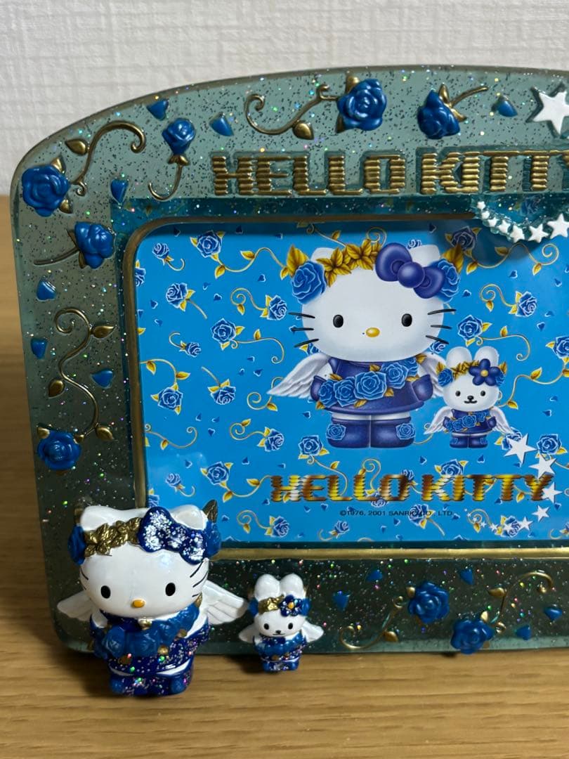 激レア　ハローキティ　ブルーローズ エンジェル フォトフレーム Wラブ　#1