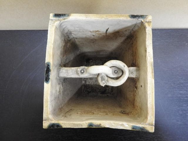 織部釣瓶型花生　一楽　MA69