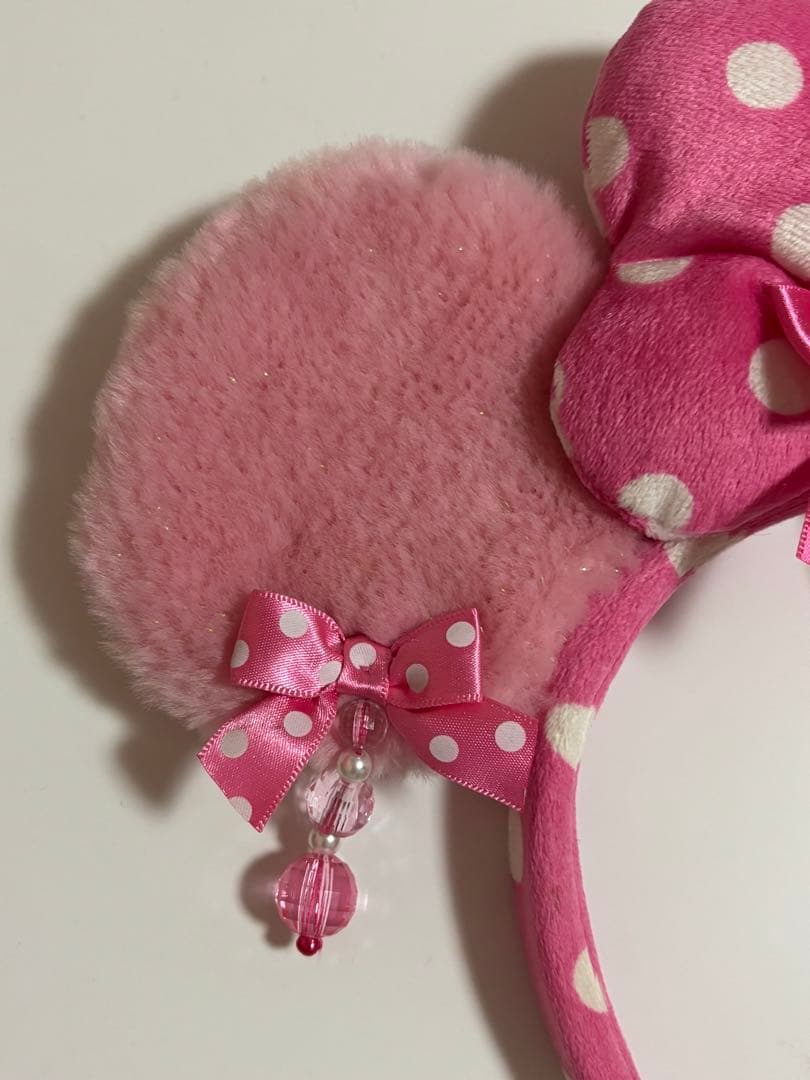 ディズニー　カチューシャ　イヤリング　ミニーちゃん　水玉 ドット