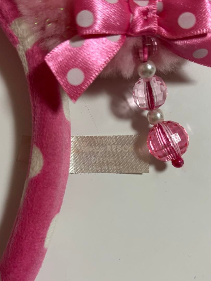 ディズニー　カチューシャ　イヤリング　ミニーちゃん　水玉 ドット