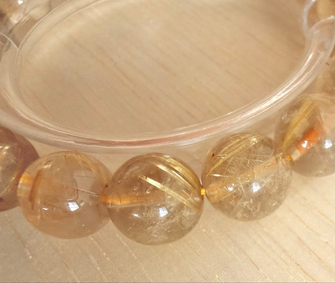 【お手頃ランク】　ゴールドルチルクォーツ　10mm