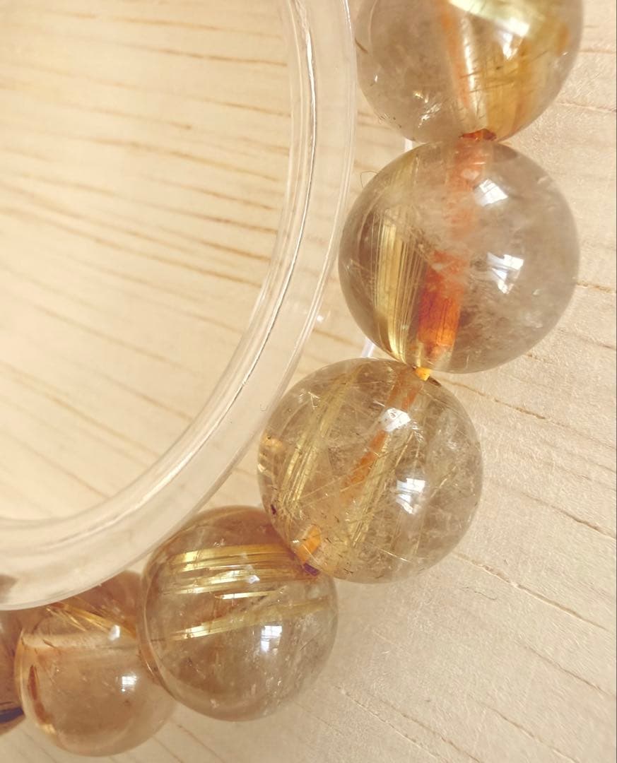 【お手頃ランク】　ゴールドルチルクォーツ　10mm