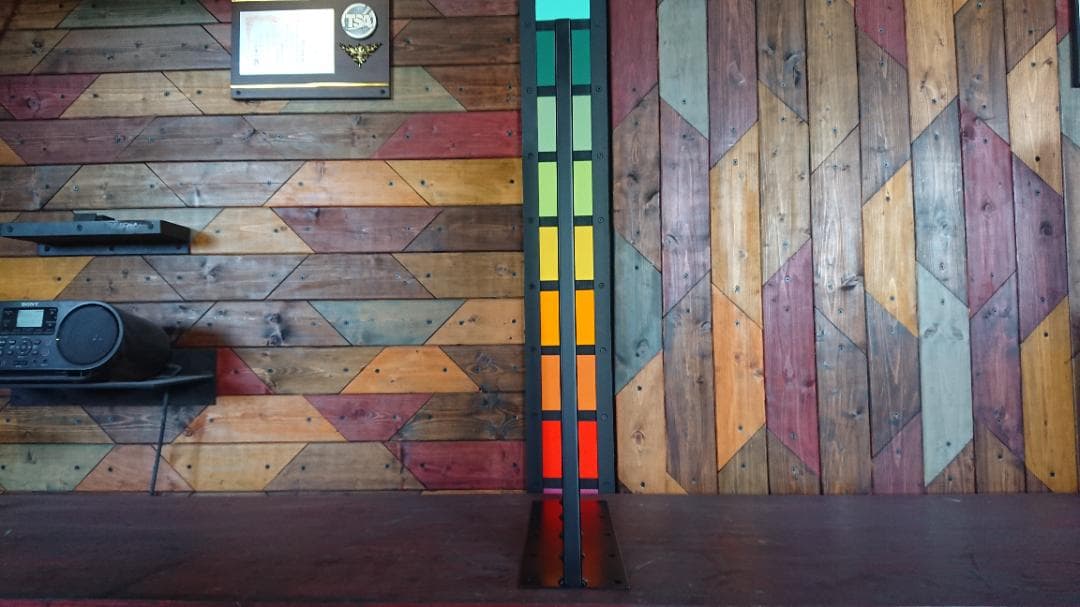 マットブラックでアイアンな極細鉄脚♪ 20×400（床面300）×650mm台形