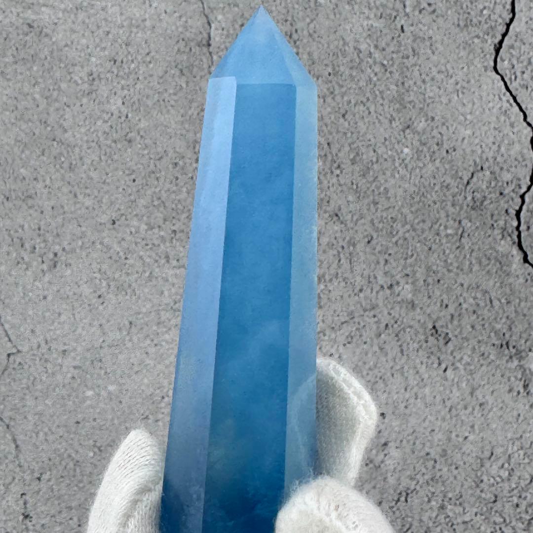 G-55アクアマリン六角ポイント　水色原石　天然石　パワーストーン