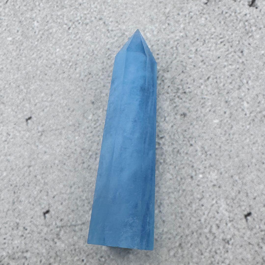 G-55アクアマリン六角ポイント　水色原石　天然石　パワーストーン