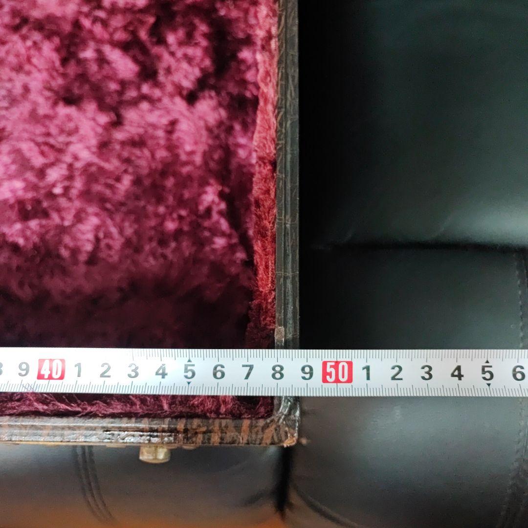 アコーディオンケース　ブラウン クロコダイルパターン 　イタリア製