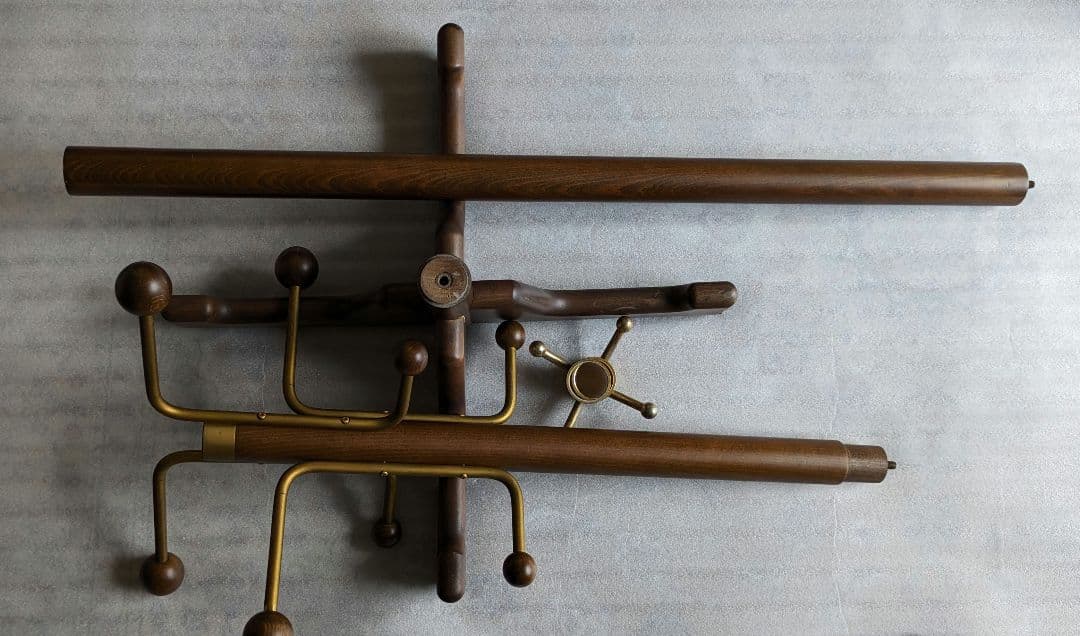 カリモク　コートハンガー　ポールハンガー　帽子ラックツリー