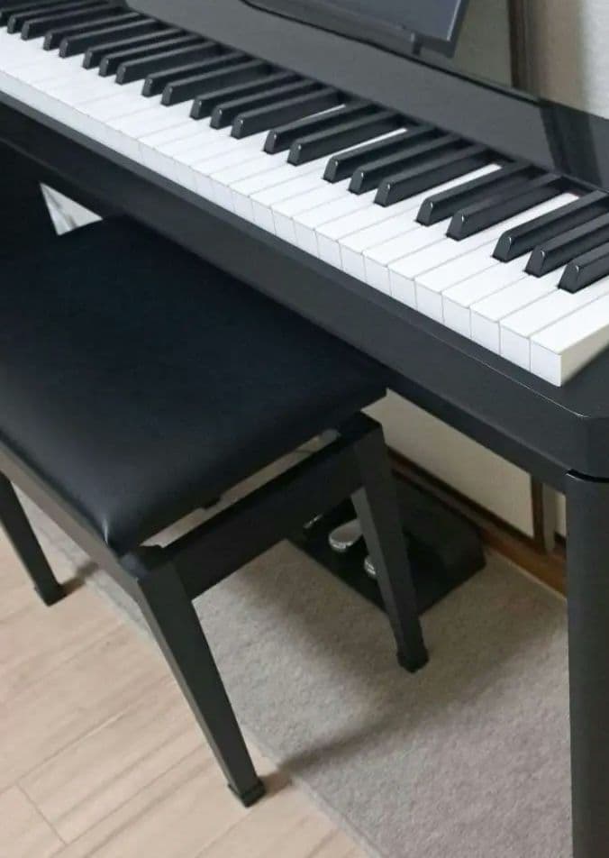 【美品】カシオ電子ピアノ椅子 高低自在CB-30BK(黒)