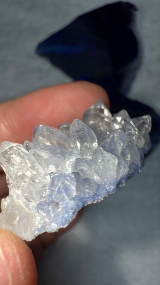 高品質 デュモルチェライトインクォーツ クラスター 原石