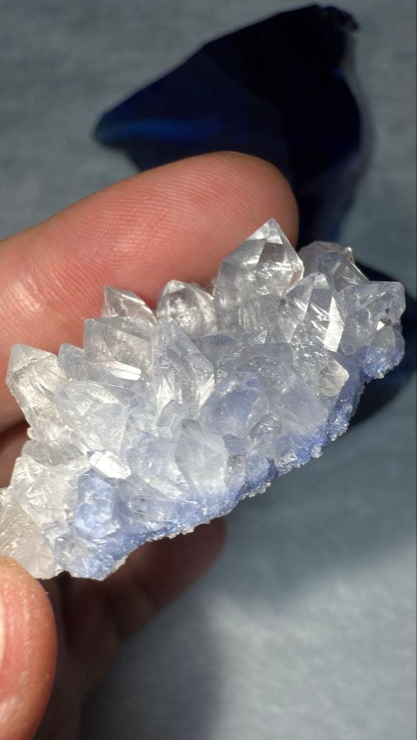 高品質 デュモルチェライトインクォーツ クラスター 原石