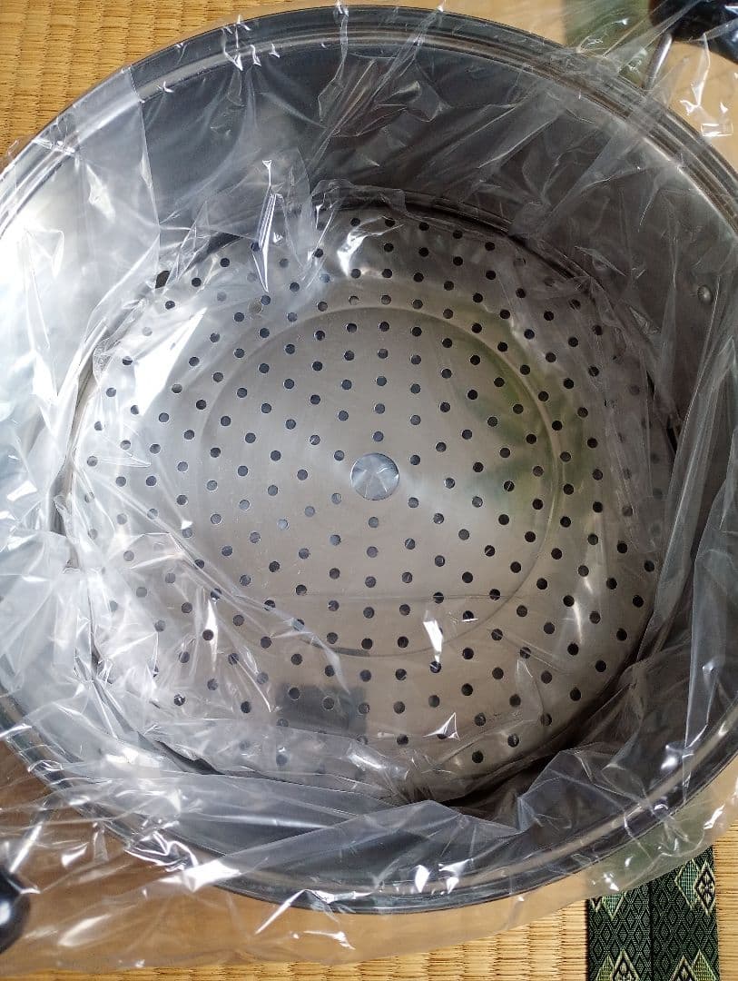 だんらん 3段 蒸し器 30cm ステンレス ガラス蓋