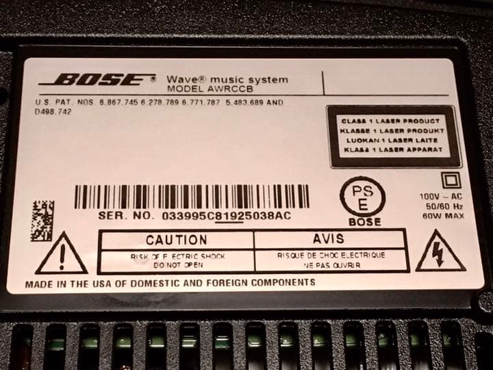 【ジャンク】BOSE Wave music system AWRCCB