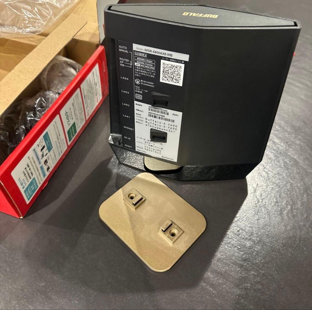 BUFFALO WSR-5400AX6-M Wi-Fi 6ルーター