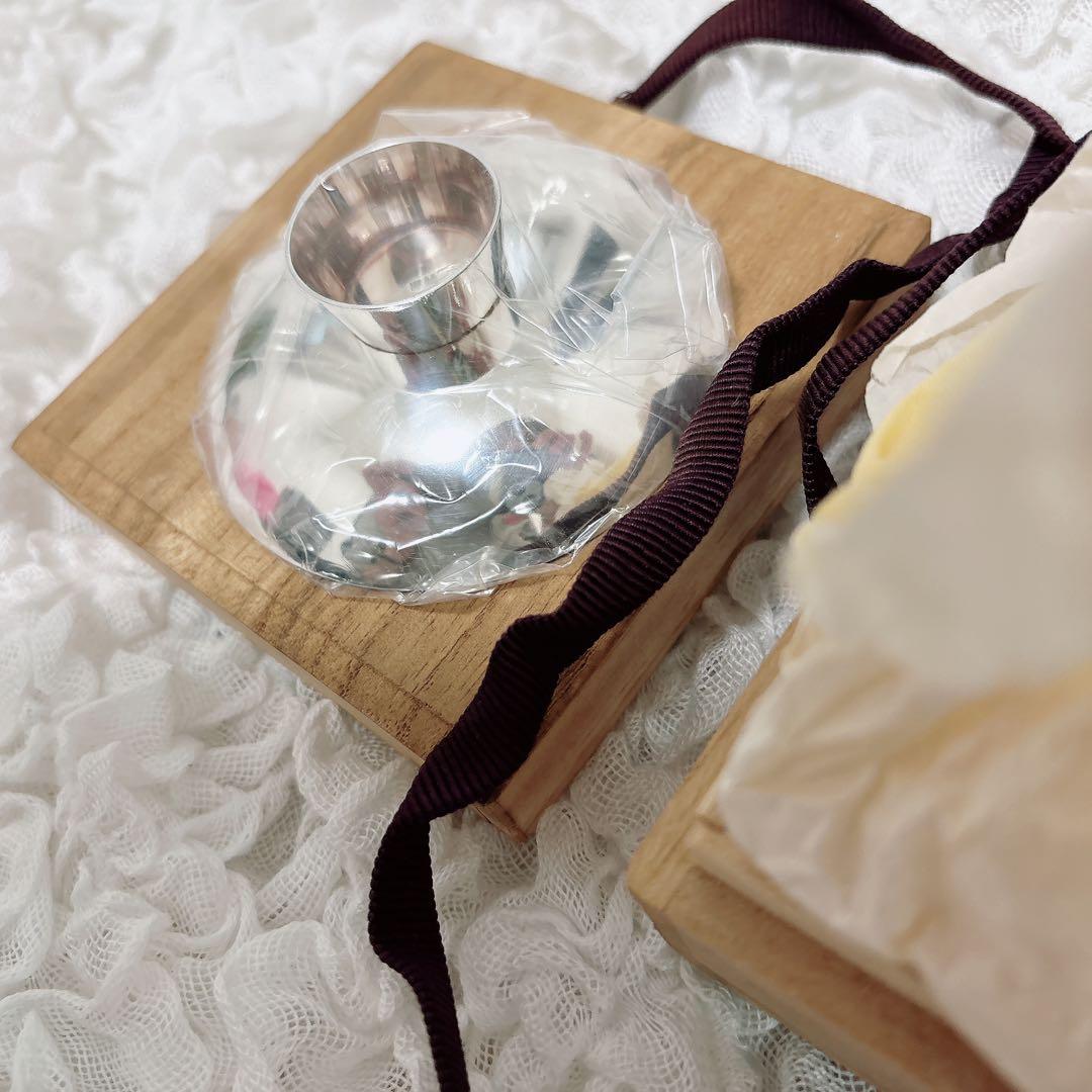 【純銀刻印あり】銀杯 桐箱入り 総重量 約38g