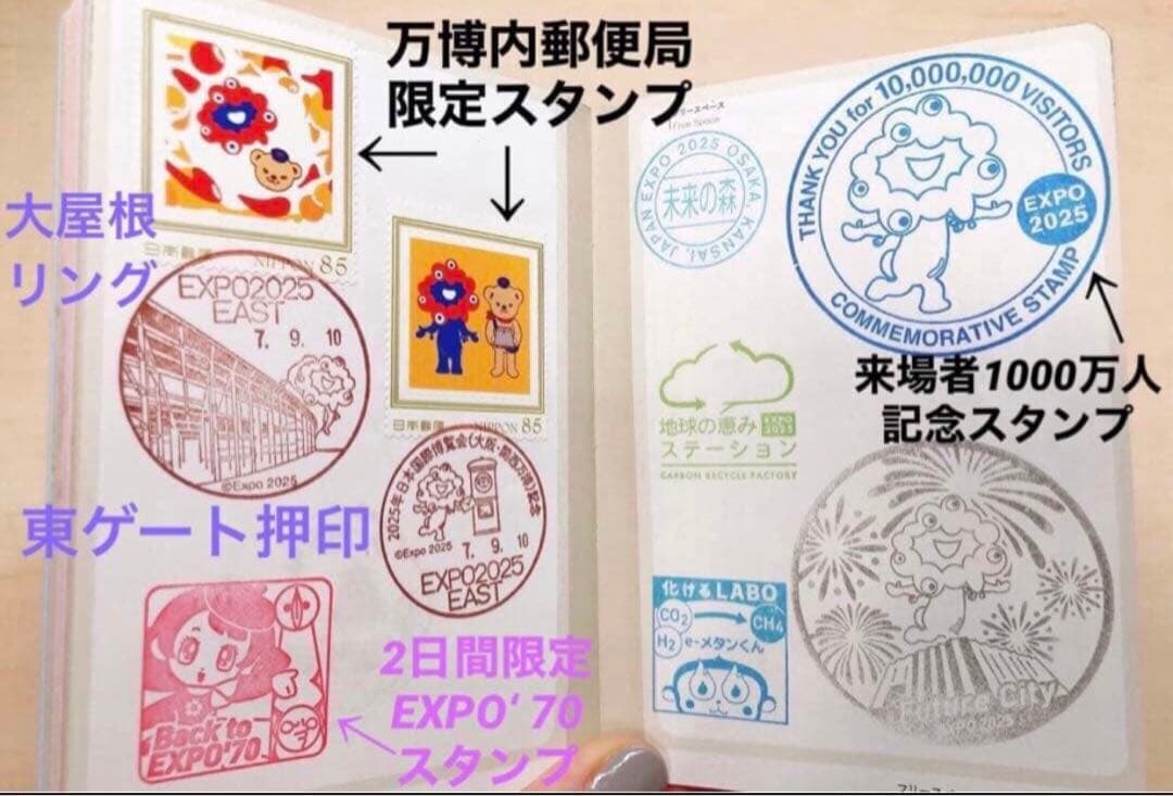 唯一無二! 完全保存版 ☆ R7.7.7 記念押印 1000万人達成 記念 万博