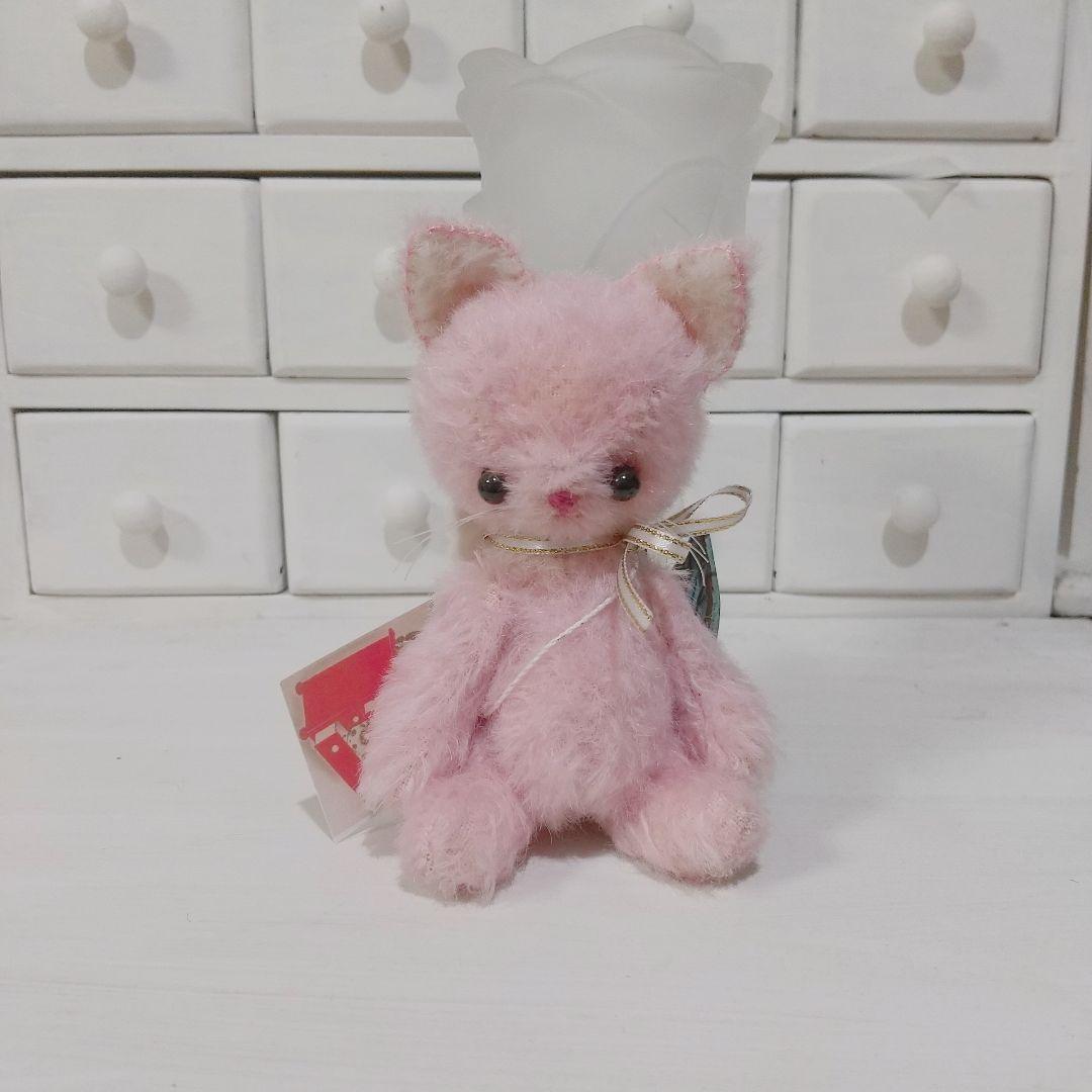 テディベア いちごミルク ピンク 猫 ネコ アーティストベア 玩具 ぬいぐるみ