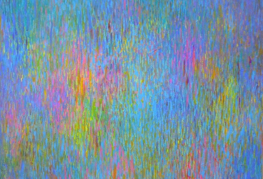 絵画作品 アクリルガッシュ/オイルパステル 2点セット/額/インテリア/P10号