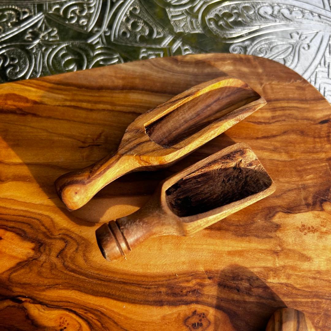 オリーブの木　スパイススプーンとラケットボード　6点セット