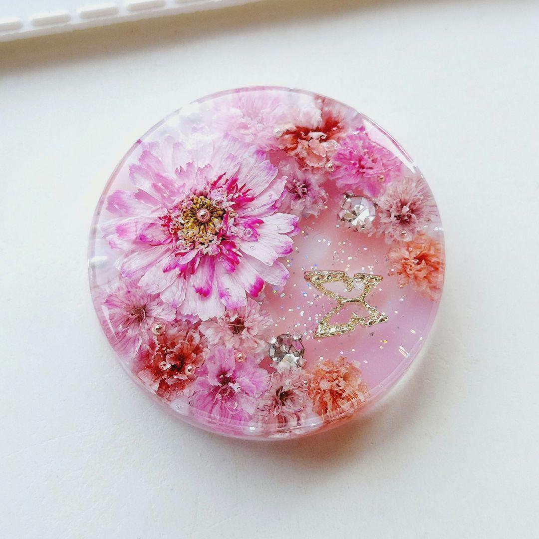 【1747】レジン　マトリカリア　ヘアゴム　ポニーフック　ブロ―チ　ハンドメイド