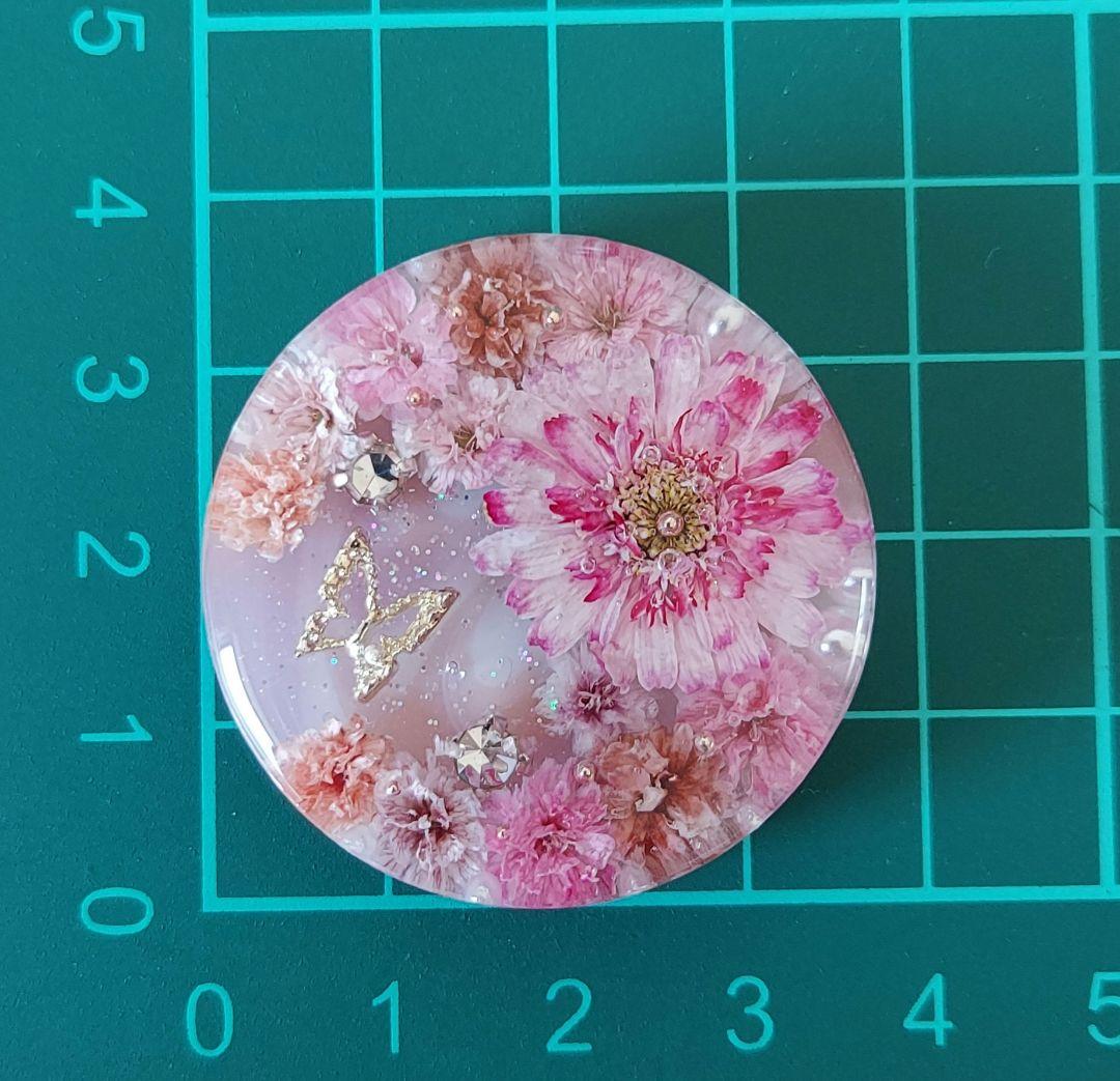 【1747】レジン　マトリカリア　ヘアゴム　ポニーフック　ブロ―チ　ハンドメイド