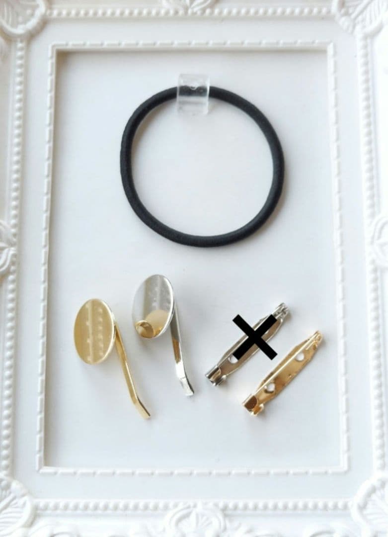 【1747】レジン　マトリカリア　ヘアゴム　ポニーフック　ブロ―チ　ハンドメイド