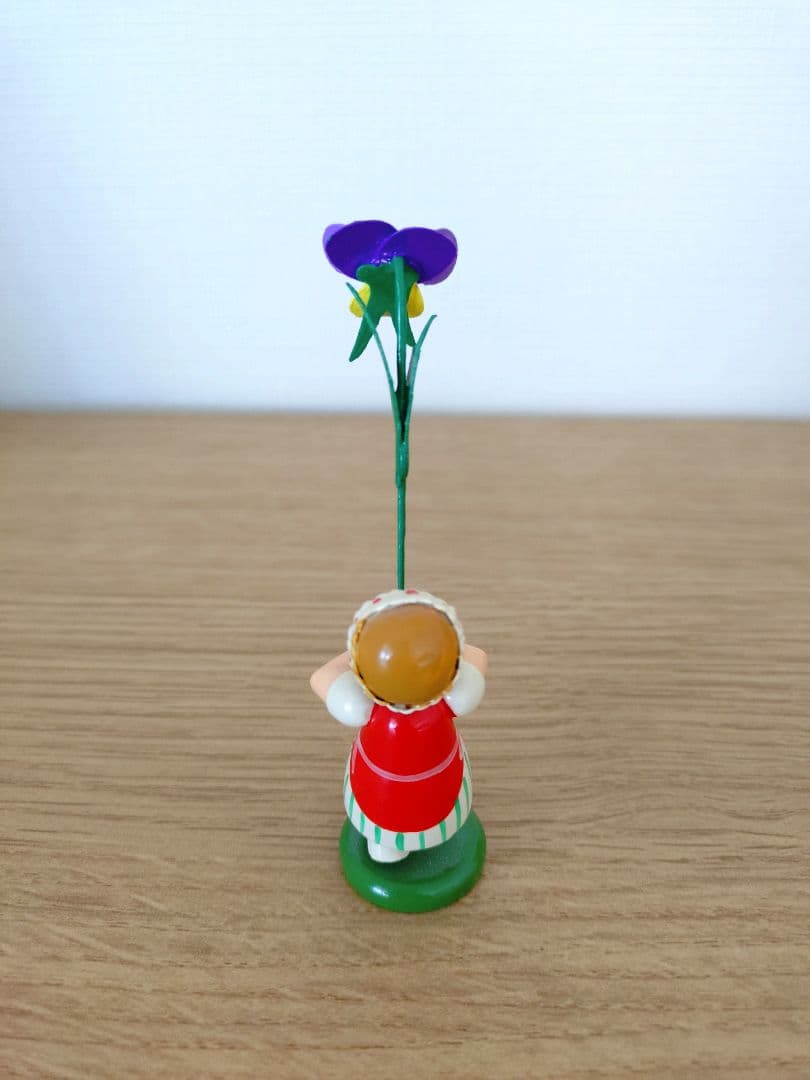 ドイツ木製人形3体セット ブルーメンキンダー春 フラワーチルドレン