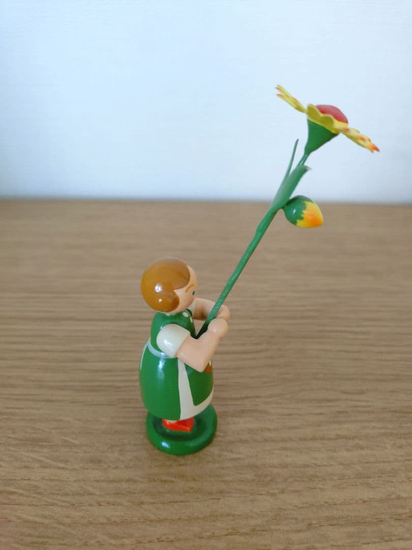 ドイツ木製人形3体セット ブルーメンキンダー春 フラワーチルドレン