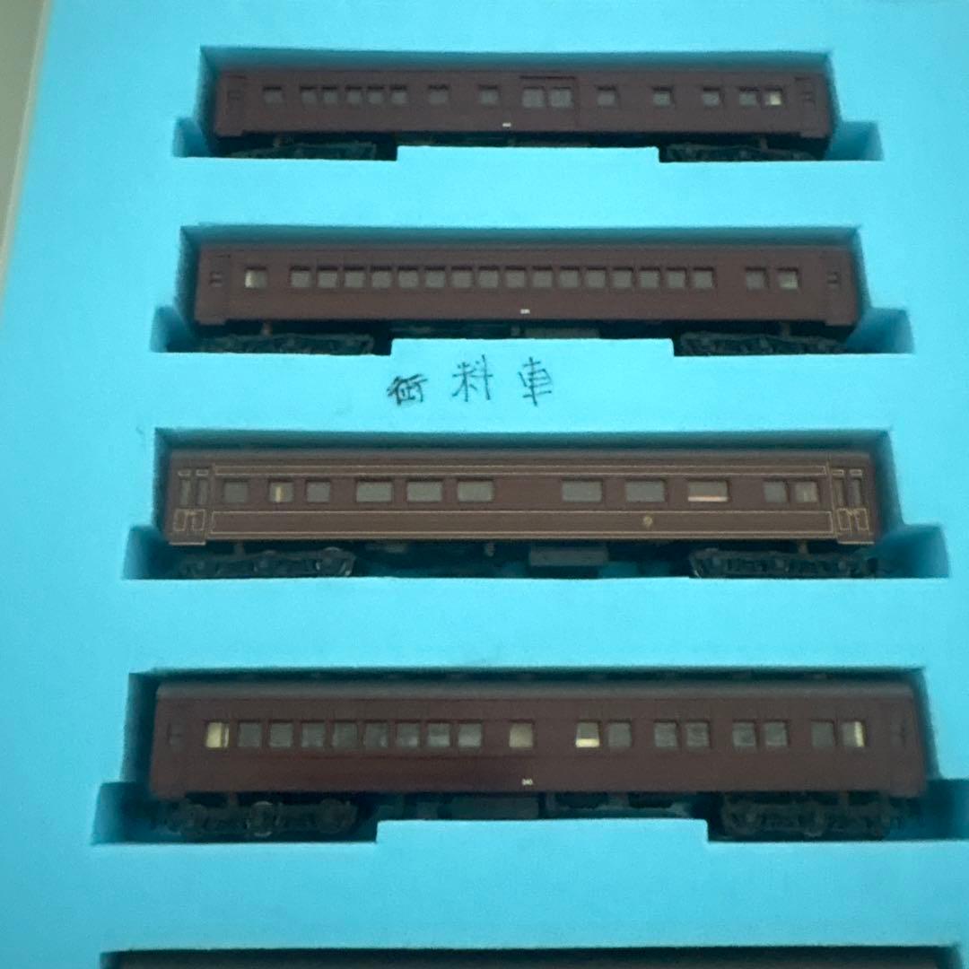100、鉄道模型セット 6両 茶色 客車