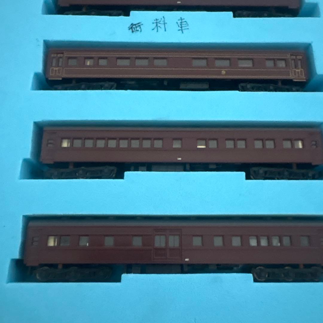 100、鉄道模型セット 6両 茶色 客車