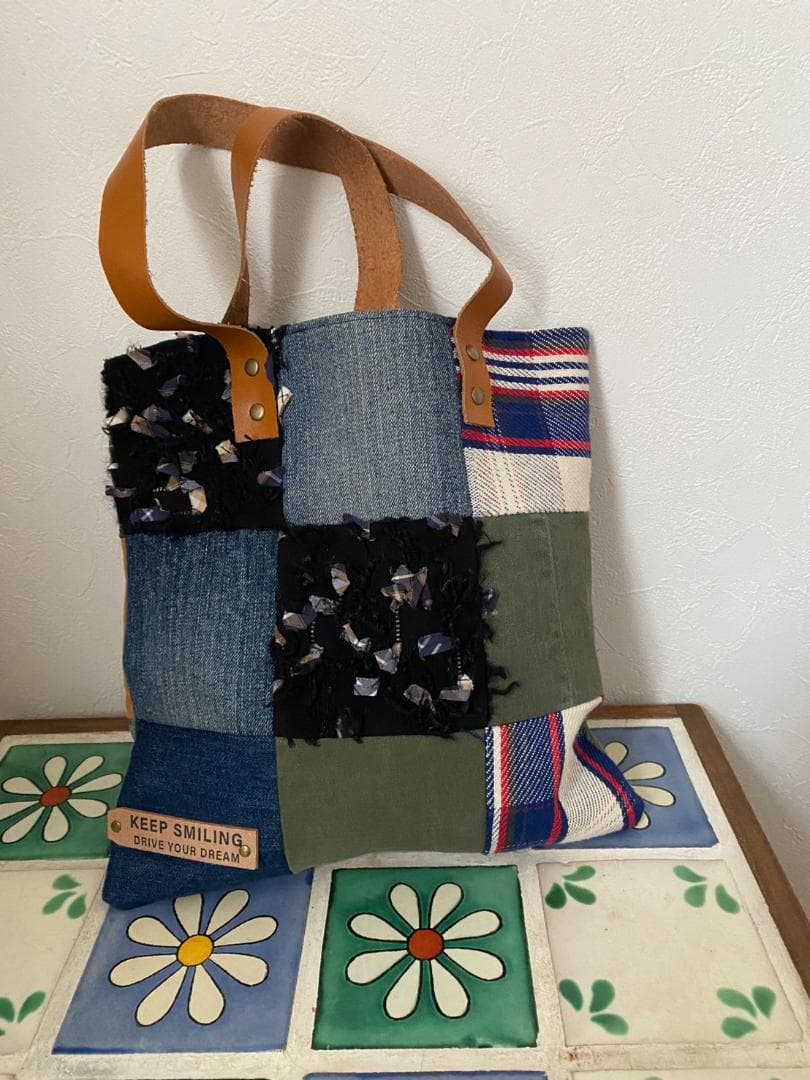 No.103　デニムリメイクバック　ハンドメイド