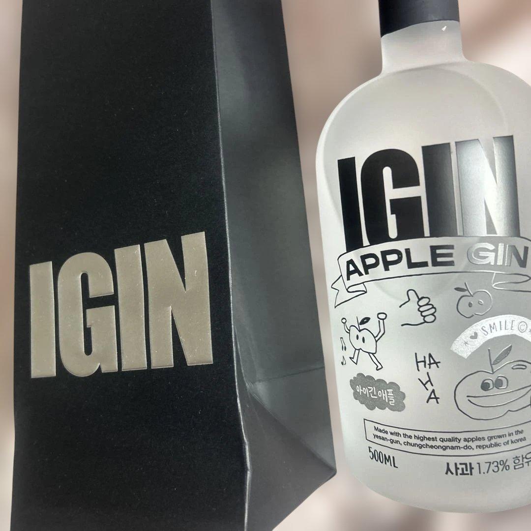 IGIN APPLE GIN 500ML 40% 日本上陸　手提げ袋等