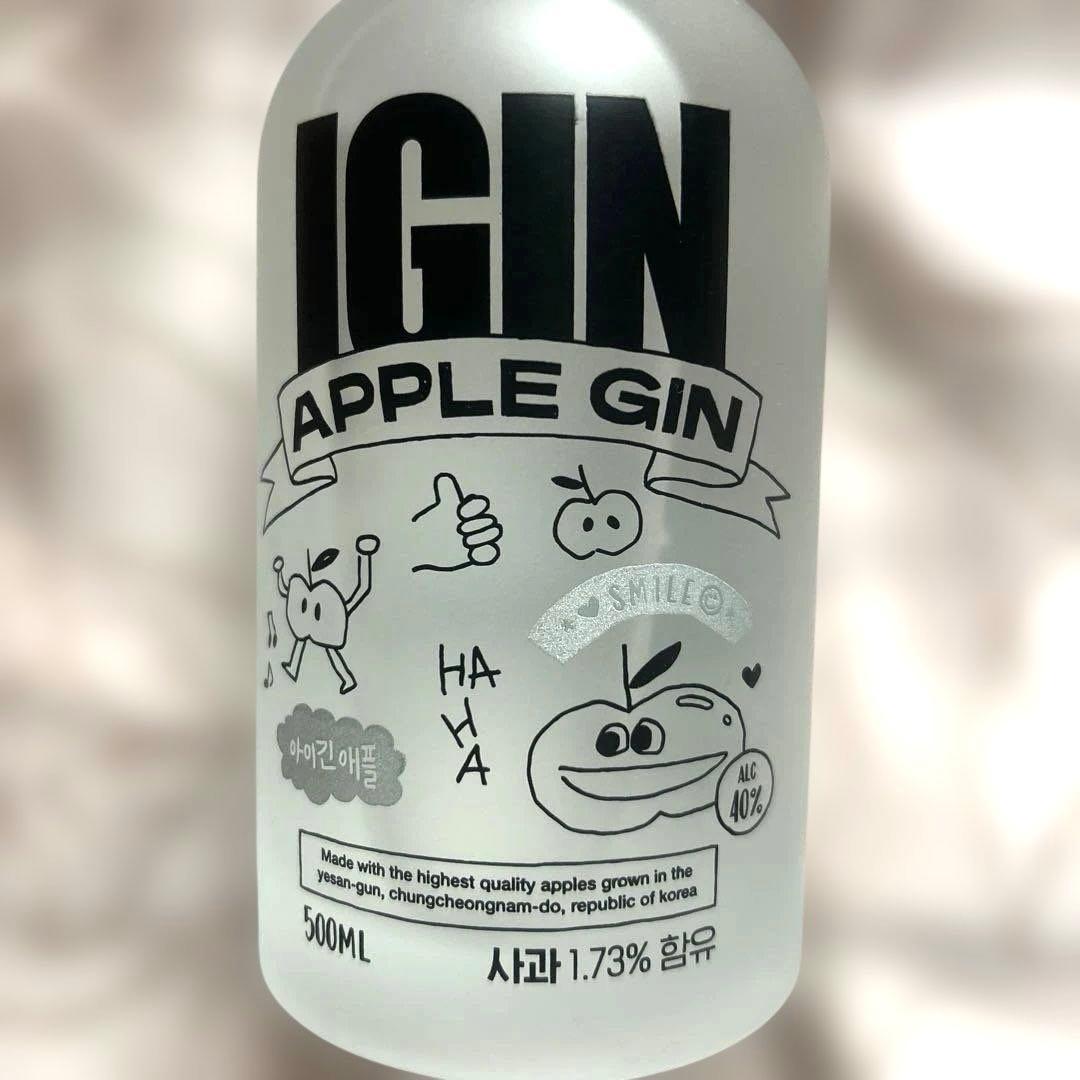 IGIN APPLE GIN 500ML 40% 日本上陸　手提げ袋等