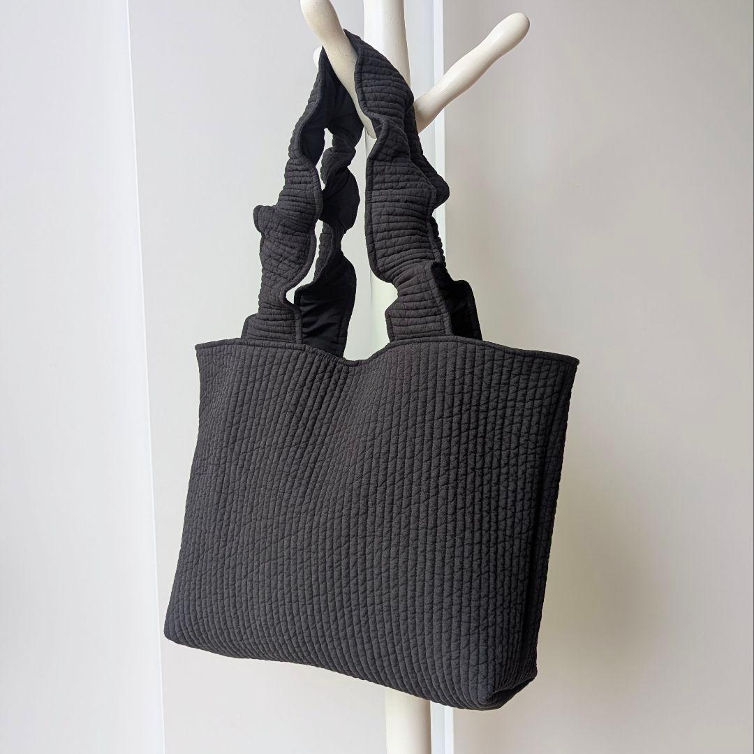 きむちぇ ヌビバッグ フリルハンドル マザーズバッグ A4