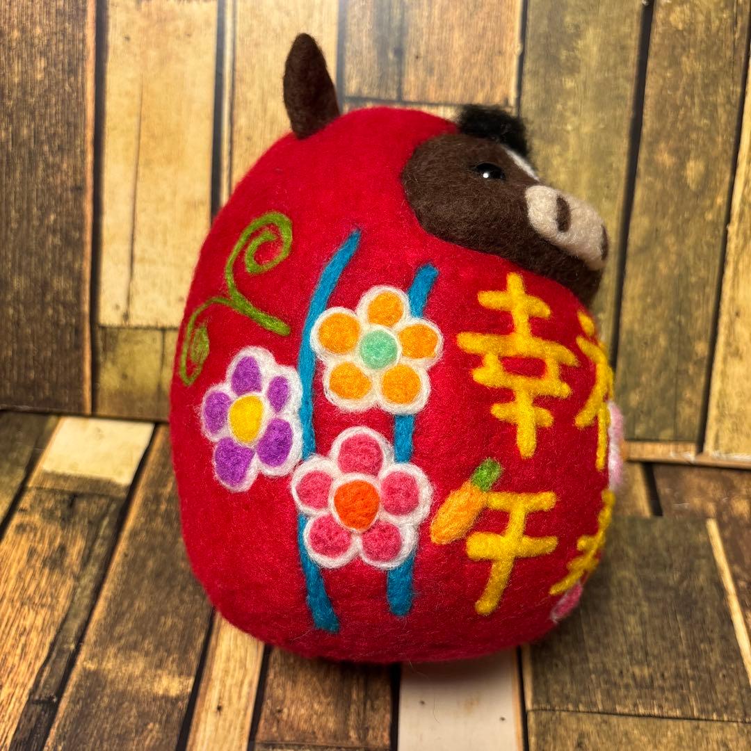 アイアユページ★干支だるま【羊毛フェルト・アクレーヌ】特大サイズ