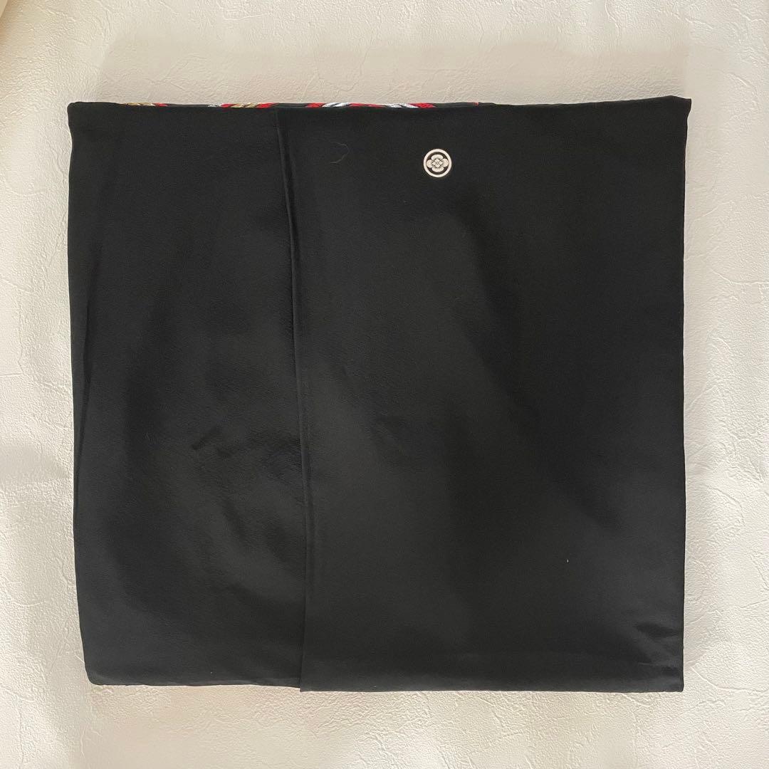 帯リメイク　クッションカバー　黒留袖リメイク　45×45