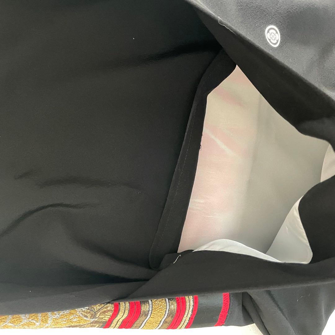 帯リメイク　クッションカバー　黒留袖リメイク　45×45