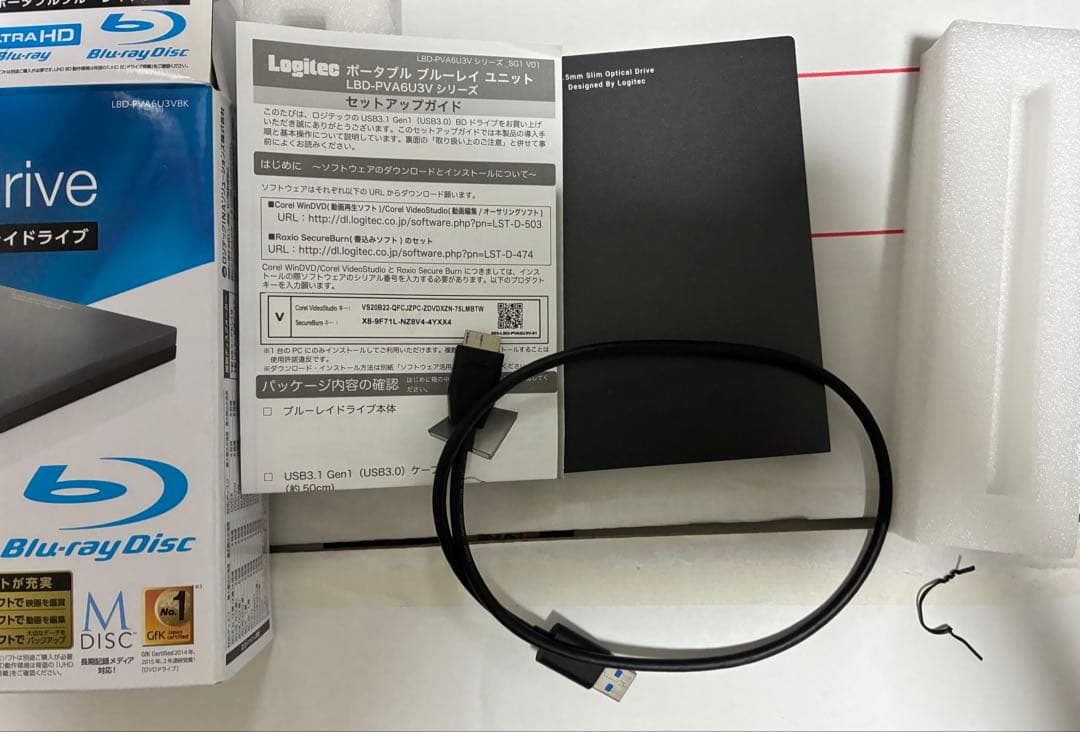 Logitec ポータブルブルーレイドライブ LBD-PVA6U3VBK