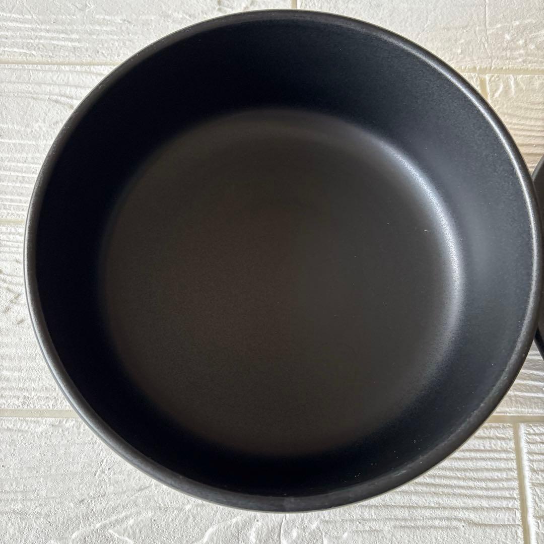 【美品】IWANO おひつ （3合用）　ブラック 日本製 陶器 電子レンジ可