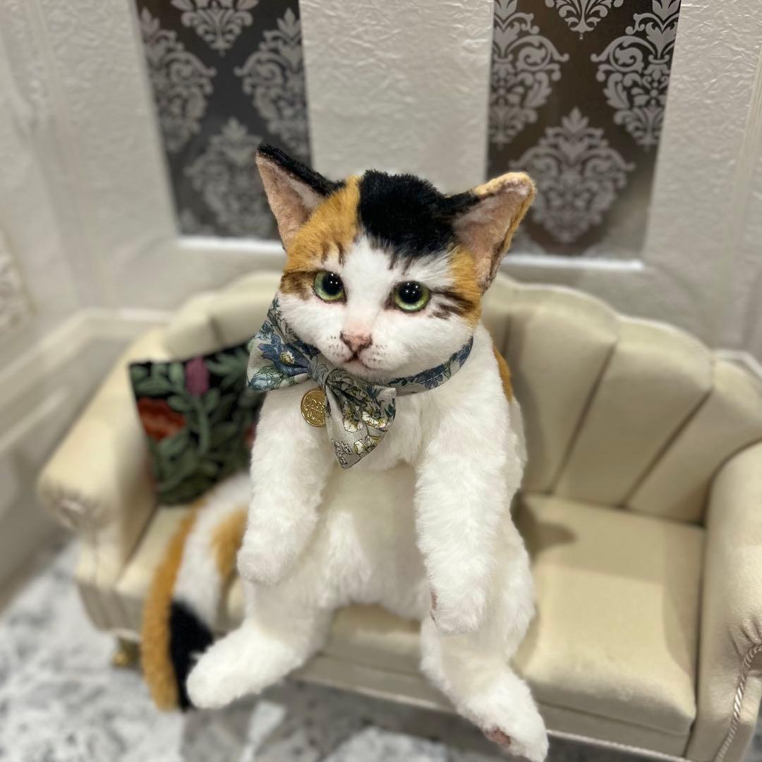 お散歩猫ちゃん三毛猫ぬいぐるみ
