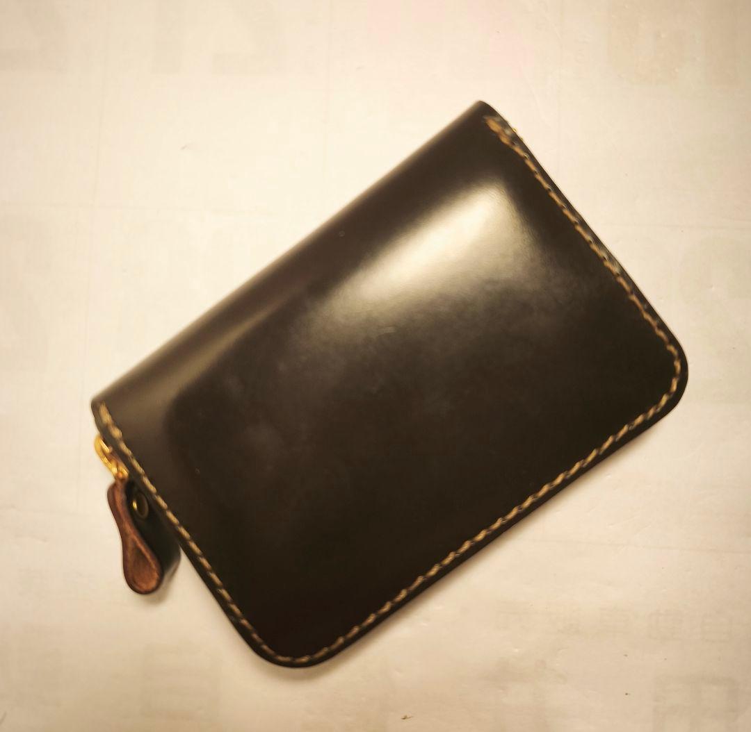 中古 ヘルツ オルガン フルジップミニ財布 GS-75 限定ブライドルレザー茶